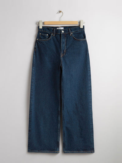 & Other Stories Wide cropped jeans in blue at Collagerie