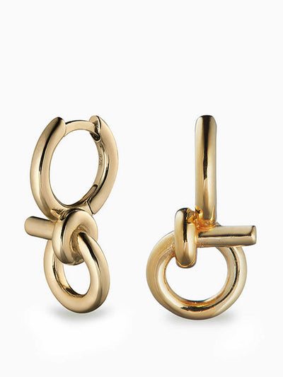 Otiumberg Gold tied hoop earrings at Collagerie