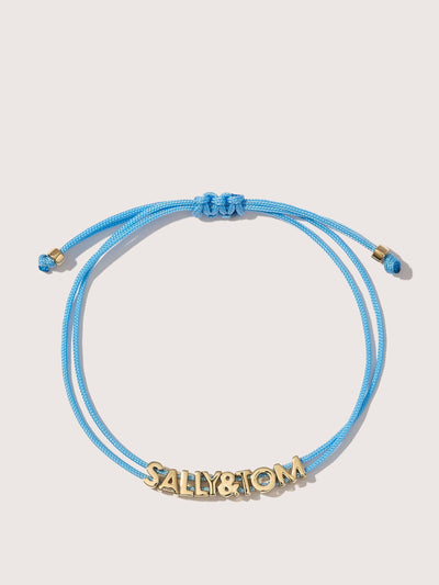Otiumberg Totem name sky blue cord bracelet at Collagerie