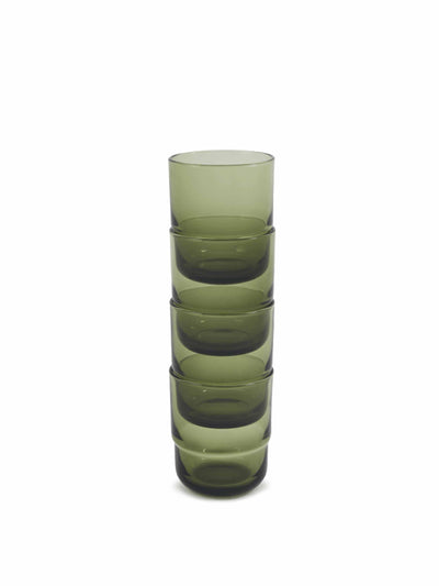 Our Place Green glass tumblers ( set of 4 ) at Collagerie