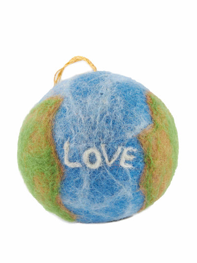 Oxfam LOVE Earth felt decoration at Collagerie