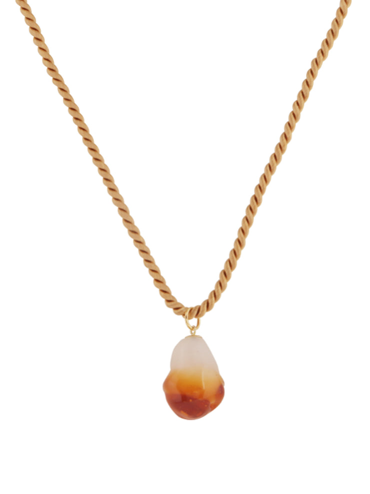 Amber pearl XL glass baroque silk cord necklace Jewellery & Watches Sandralexandra    - Collagerie