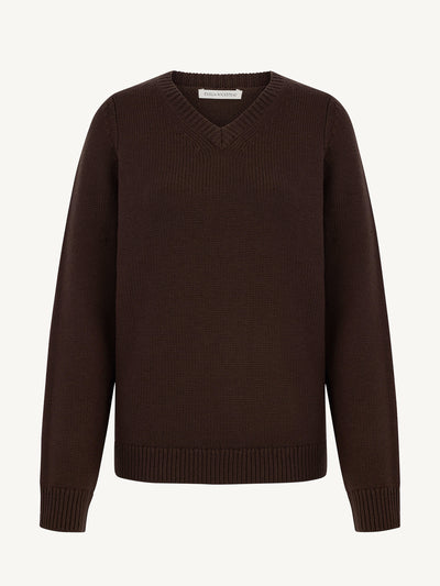Emilia Wickstead Pace brown knitted jumper at Collagerie