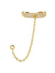 Onda Pavé ear cuff Jewellery & Watches Kimai Yellow Gold   - Collagerie