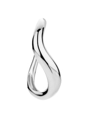 Wavy hoop earring Jewellery & Watches Kimai White Gold Right  - Collagerie