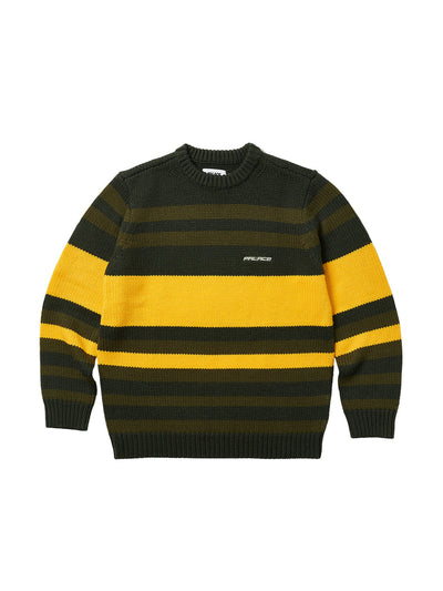 Palace Heavy stripe knit in green at Collagerie