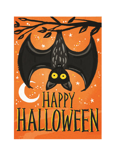 Papier Halloween bat greeting card at Collagerie