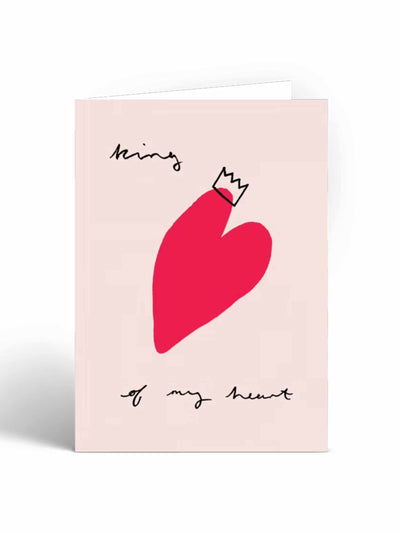 Papier Heart in king's crown Valentine's day card at Collagerie