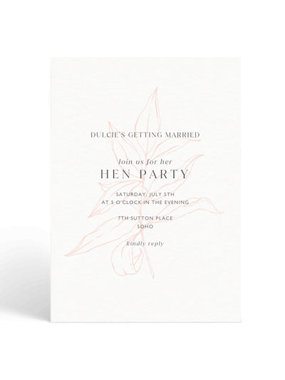 Papier Leaf Motif party invitation (set of 10) at Collagerie