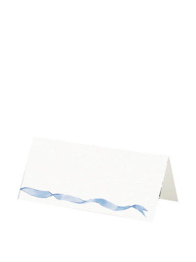 Papier Sky blue ribbon place card at Collagerie