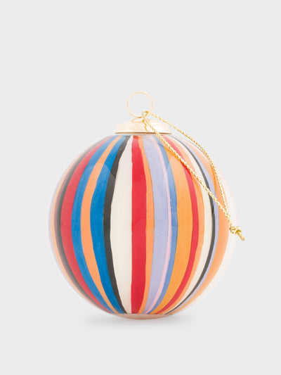 Paul Smith Hand-painted 'signature stripe' glass bauble at Collagerie