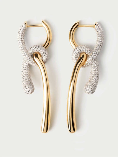 PDPAOLA Pavé twist earrings at Collagerie