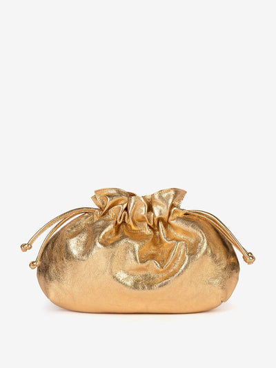 Penelope Chilvers Puffball leather clutch at Collagerie