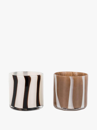 Perch and Parrow Arla tealight holder in white and grey at Collagerie