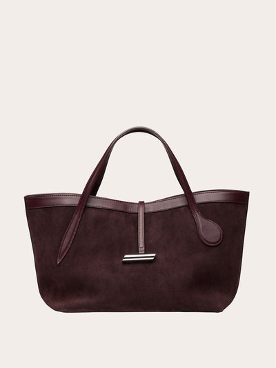 Little Liffner Petite penne tote suede amarone at Collagerie