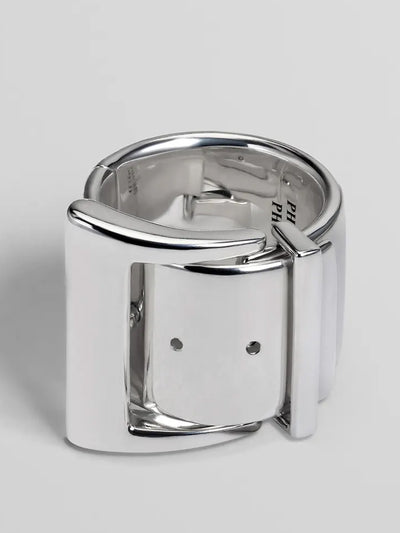 Phoebe Philo Buckle ring in silver at Collagerie