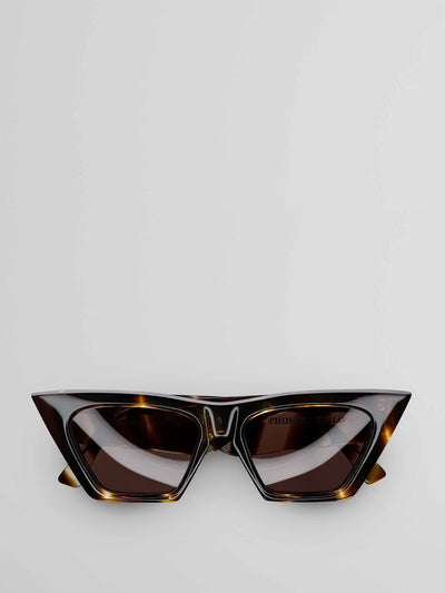 Phoebe Philo Peak sunglasses in stripe tortoiseshell acetate at Collagerie