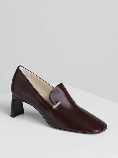 Phoebe Philo Club loafer 60 in oxblood shiny leather at Collagerie