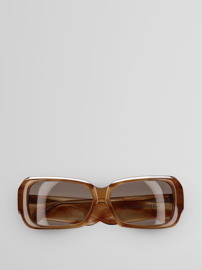 Phoebe Philo Score sunglasses in tortoiseshell acetate at Collagerie