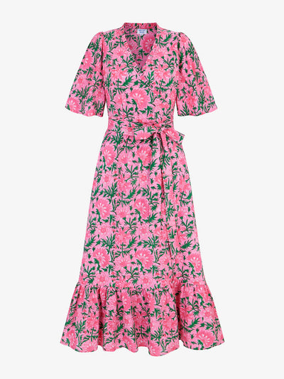 Pink City Prints Bubblegum rose jemima dress at Collagerie