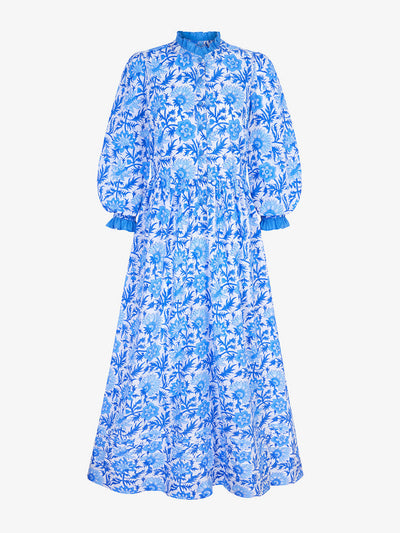 Pink City Prints Cornflower rose tilly dress at Collagerie