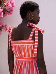Raspberry stripe Palma dress