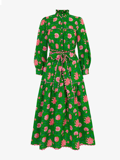 Pink City Prints Emerald jungle Margot dress at Collagerie