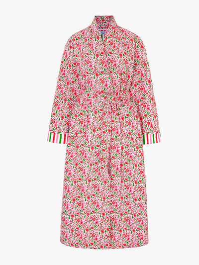 Pink City Prints Festive ditsy dressing gown at Collagerie