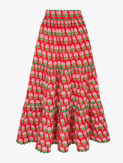 Pink City Prints Festive marigold Lucia skirt at Collagerie