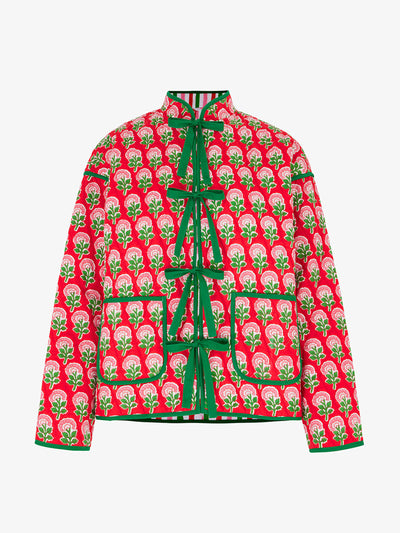 Pink City Prints Festive marigold Penny jacket at Collagerie