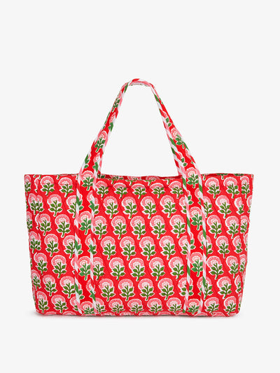 Pink City Prints Festive marigold tote bag at Collagerie