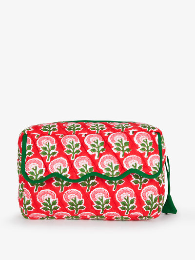 Pink City Prints Festive marigold wash bag at Collagerie