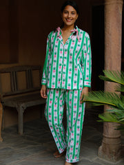 Festive pineapple pyjama set Set Pink City Prints    - Collagerie