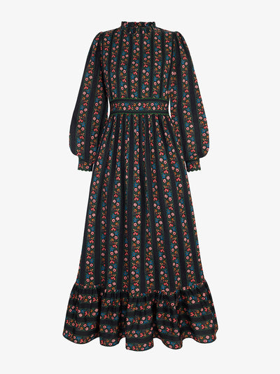 Pink City Prints Haworth border Savannah dress at Collagerie