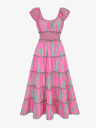 Pink City Prints Ice Lolly stripe classic rah rah dress at Collagerie