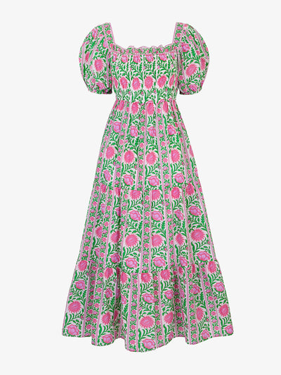 Pink City Prints Lilac border Jodhpur dress at Collagerie