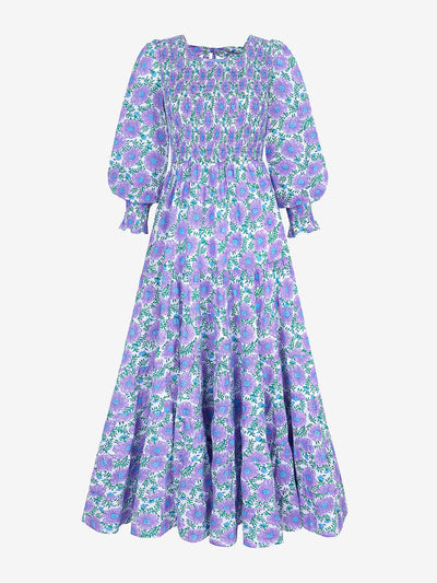 Pink City Prints Lilac poppy Abigail dress at Collagerie