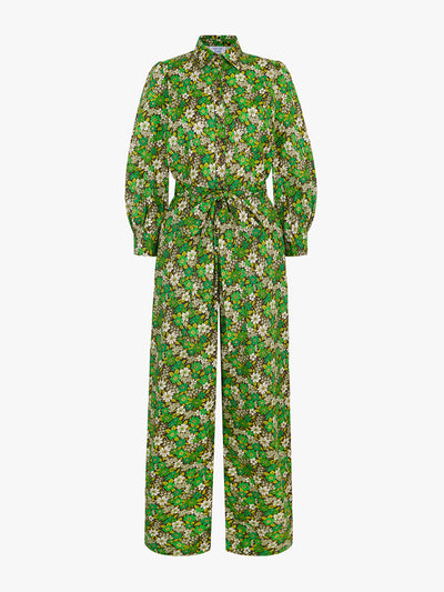 Pink City Prints Lime ditsy Danni jumpsuit at Collagerie