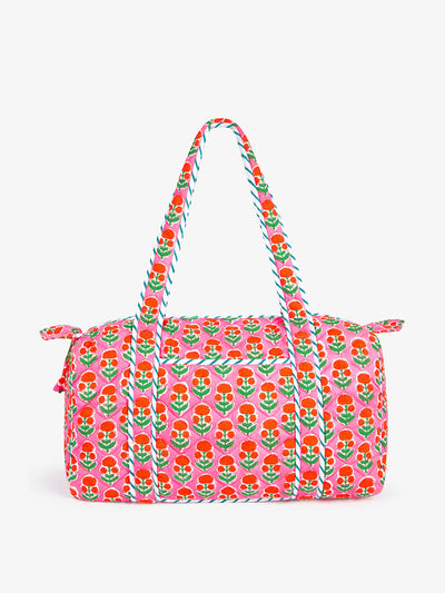 Pink City Prints Marigold buta weekend bag at Collagerie