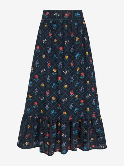 Pink City Prints Midnight trellis Mabel skirt at Collagerie