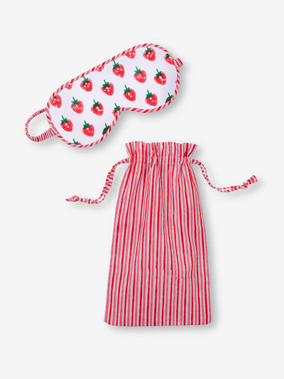 Pink City Prints Mini strawberry eye mask at Collagerie