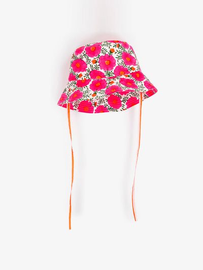 Pink City Prints Neon poppy bucket hat at Collagerie