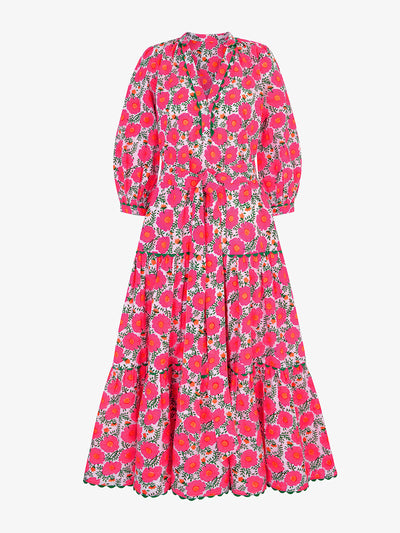 Pink City Prints Neon poppy marina dress at Collagerie