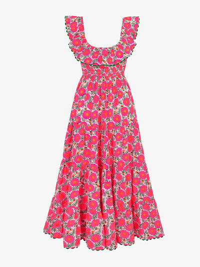 Pink City Prints Neon poppy Susie dress at Collagerie