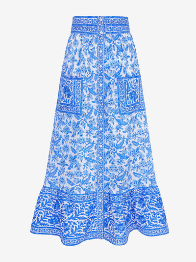 Pink City Prints Ocean jaal helena skirt at Collagerie