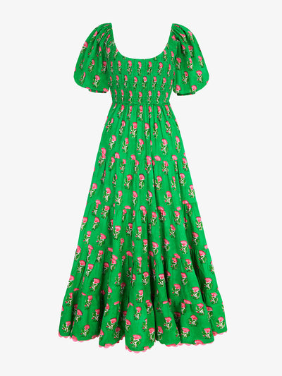 Pink City Prints Parakeet blossom angelina dress at Collagerie