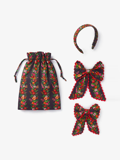 Pink City Prints Psychedelic nights bow set and headband at Collagerie