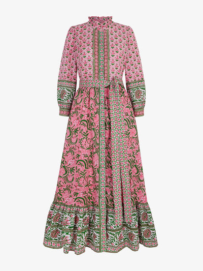 Pink City Prints Rose hyacinth arianna dress at Collagerie