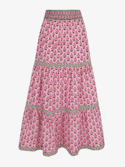 Pink City Prints Rose hyacinth lucia skirt at Collagerie