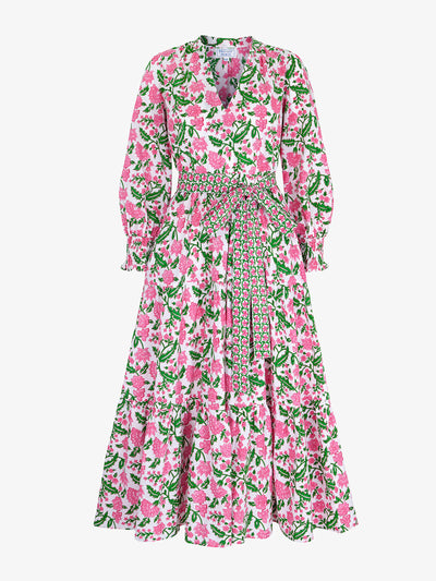 Pink City Prints Rose jaal alix dress at Collagerie